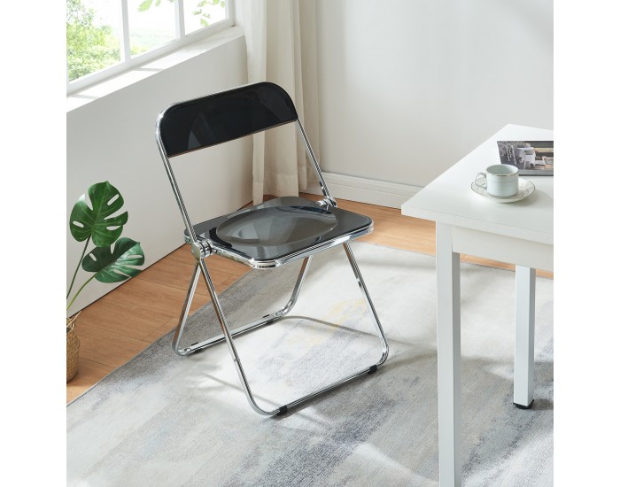 Комплект сгъваеми столове Pornainen от 2 черни []