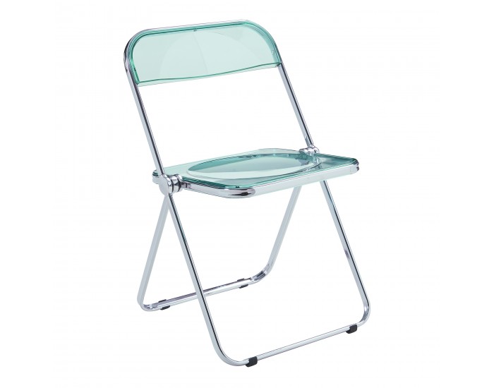 Сгъваем стол Pornainen, комплект 2 бр., ментовозелен, прозрачен []