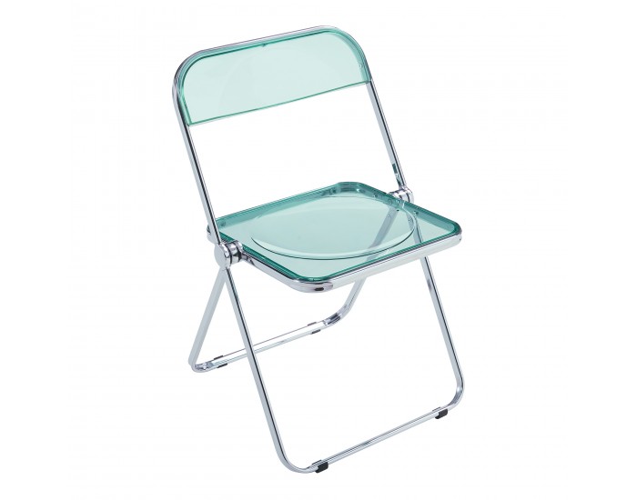 Сгъваем стол Pornainen, комплект 2 бр., ментовозелен, прозрачен []
