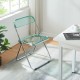 Сгъваем стол Pornainen, комплект 2 бр., ментовозелен, прозрачен []