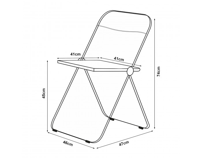 Сгъваем стол Pornainen, комплект 4 бр., ментовозелен, прозрачен []