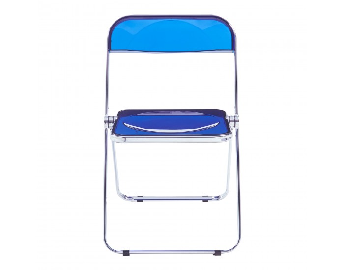 Сгъваем стол Pornainen, комплект 4 бр., тъмно син, прозрачен []