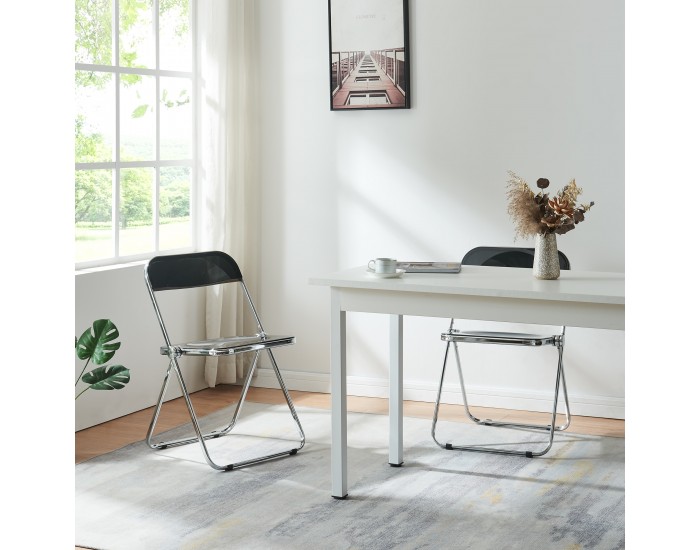 Сгъваем стол Pornainen комплект 6 черни []