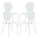 Комплект трапезарни столове Etne 4 бели []