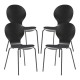 Комплект трапезарни столове Etne 4 черни []