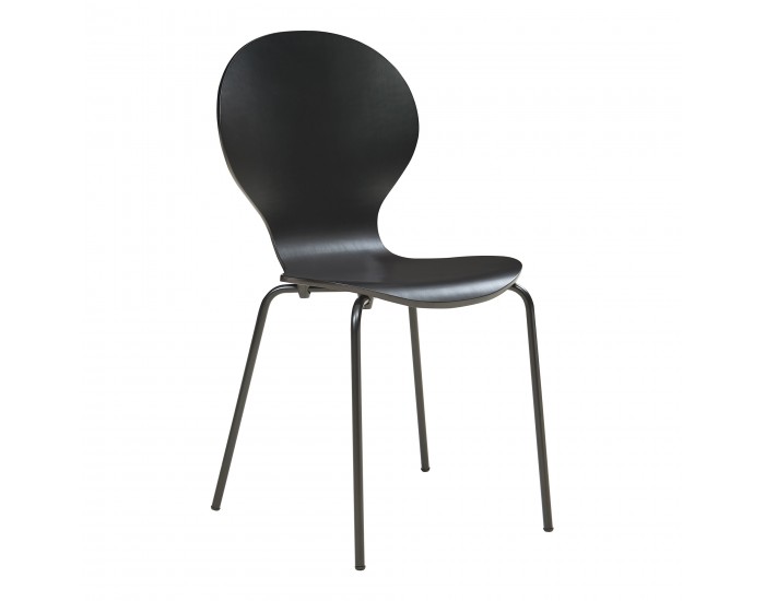 Комплект трапезарни столове Etne 4 черни []