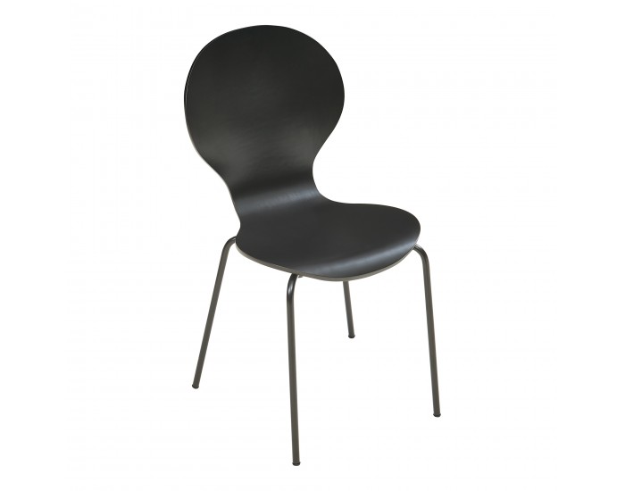 Комплект трапезарни столове Etne 4 черни []