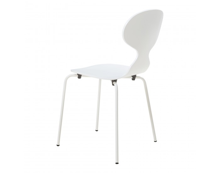 Комплект трапезарни столове Kil от 4 бели []