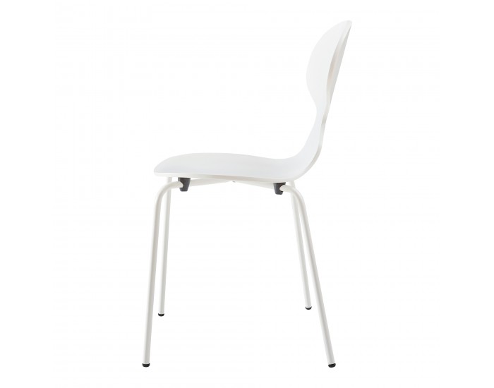 Комплект трапезарни столове Kil от 4 бели []