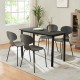 Комплект трапезарни столове Kil от 4 черни []