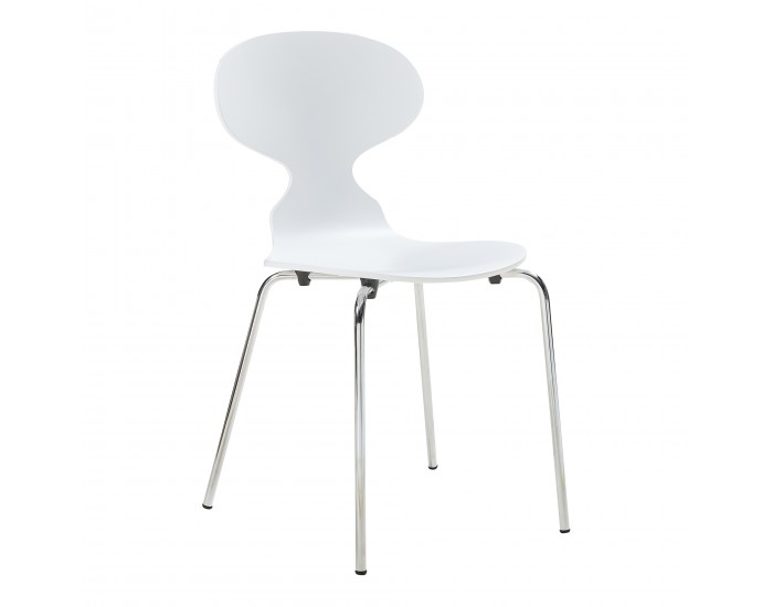 Комплект трапезарни столове Kil 4 бели/хром []