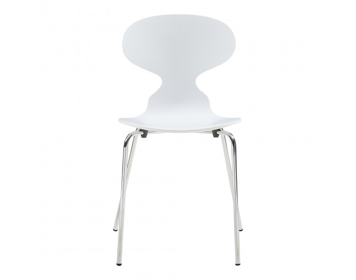 Комплект трапезарни столове Kil 4 бели/хром []