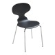 Комплект трапезарни столове Kil от 4 бр., черен/хром []