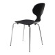 Комплект трапезарни столове Kil от 4 бр., черен/хром []