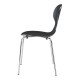 Комплект трапезарни столове Kil от 4 бр., черен/хром []