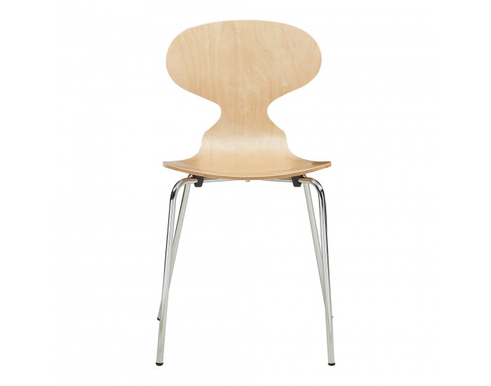 Комплект трапезарни столове Kil от 4 бр., дърво/хром []