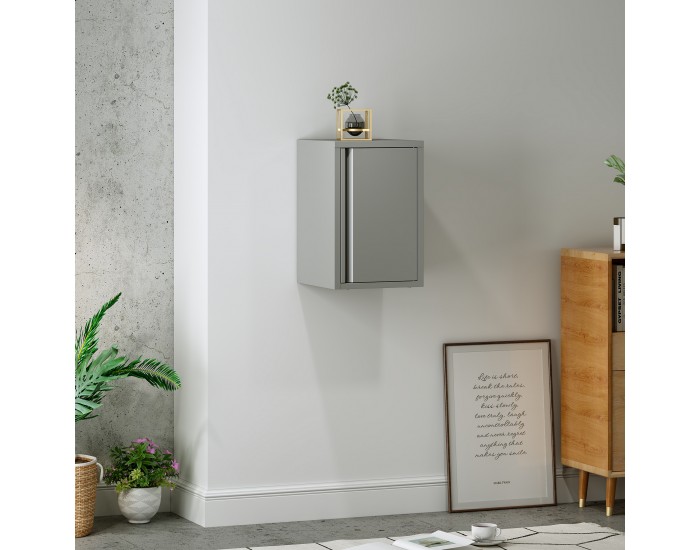 Стенен шкаф Burlöv 50x33x35 см стоманено сив []