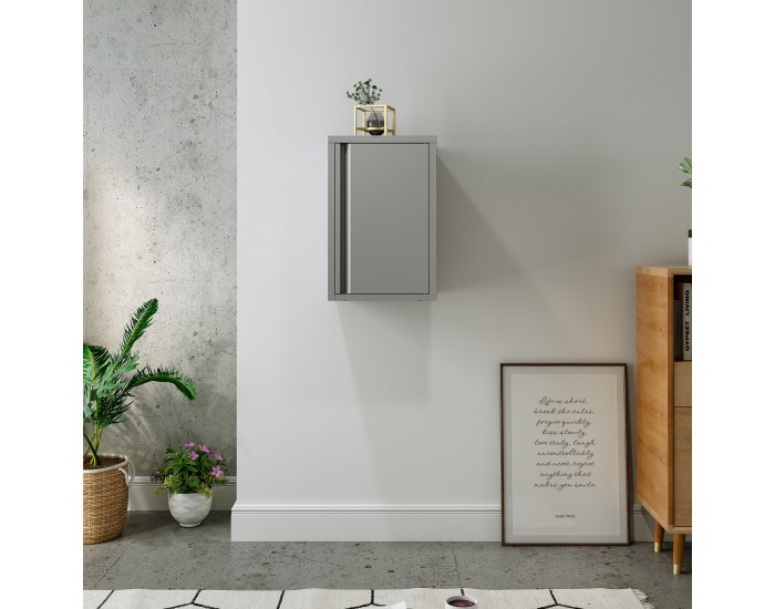 Стенен шкаф Burlöv 50x33x35 см стоманено сив []