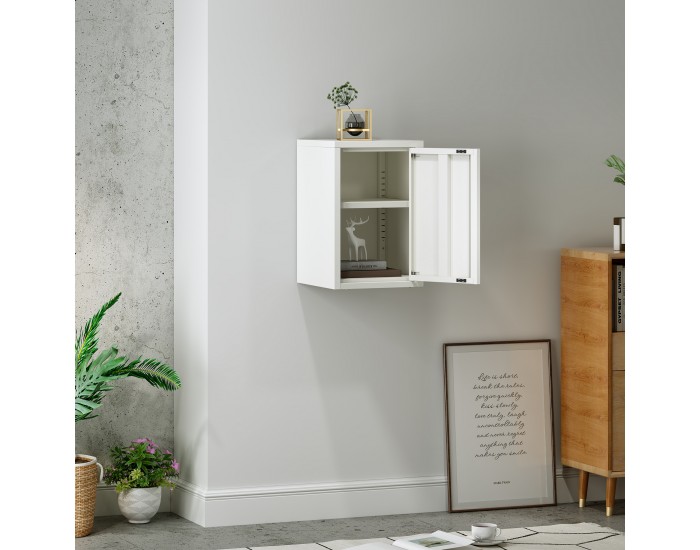 Стенен шкаф Burlöv 50x33x35 см стомана бял []
