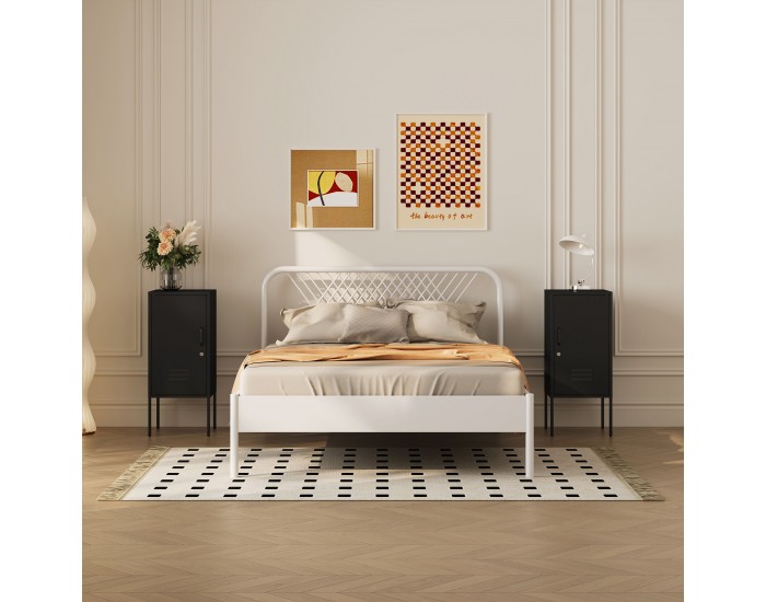 Нощно шкафче Hausjärvi комплект от 2 дръжки за врата дясна и лява черна []