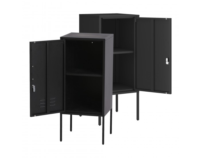 Нощно шкафче Hausjärvi комплект от 2 дръжки за врата дясна и лява черна []