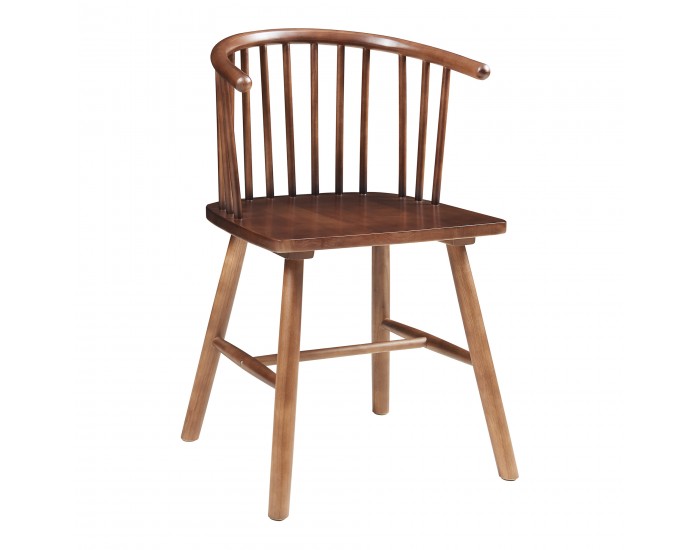 Трапезен стол Stami, комплект 2 бр., дърво, вид орех []