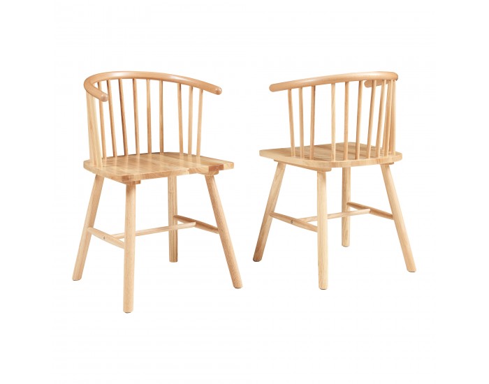 Трапезен стол Stami, 2 бр., естествено дърво []