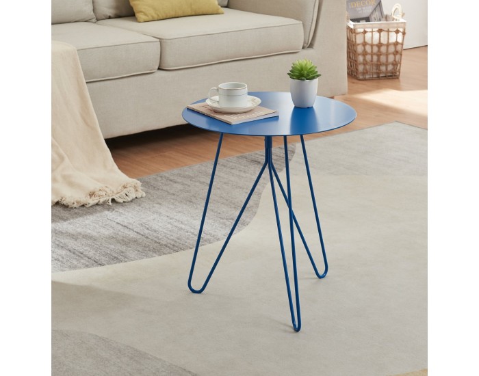 Помощна маса Nopimi 45xØ43 см синьо, мат []