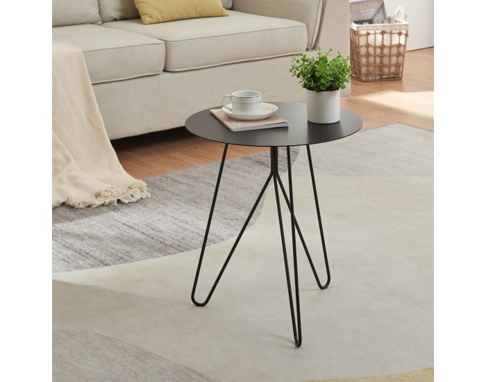 Помощна маса Nopimi 45xØ43 см черна, мат []