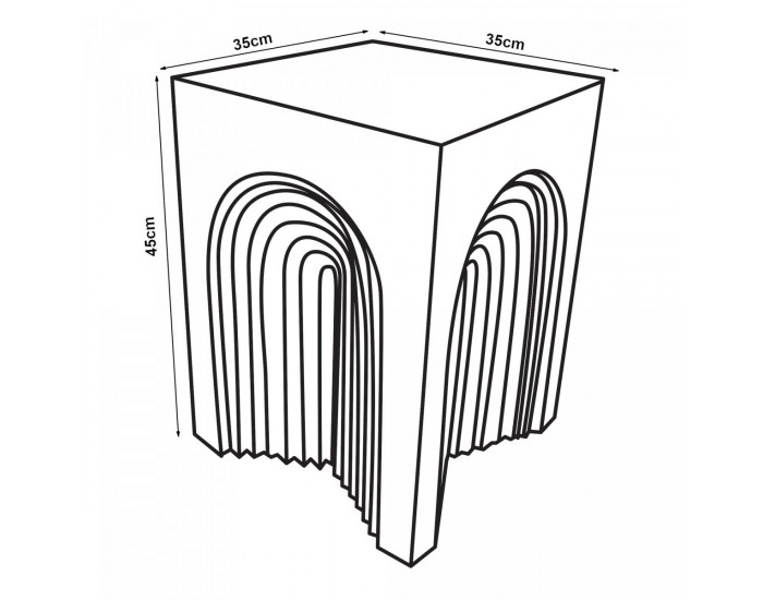 Помощна маса Elverumn 45x35x35 см зелена, мат []