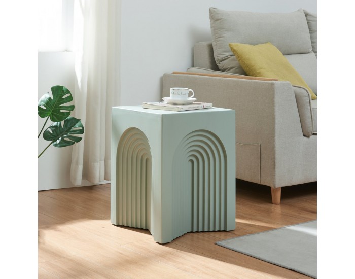 Помощна маса Elverumn 45x35x35 см зелена, мат []