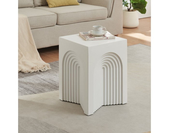 Помощна маса Elverumn 45x35x35 см бяла, мат []