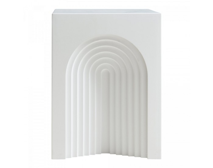 Помощна маса Elverumn 45x35x35 см бяла, мат []