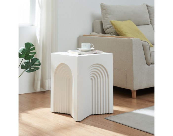 Помощна маса Elverumn 45x35x35 см бяла, мат []