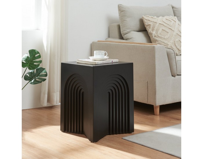 Помощна маса Elverumn 45x35x35 см черна, мат []