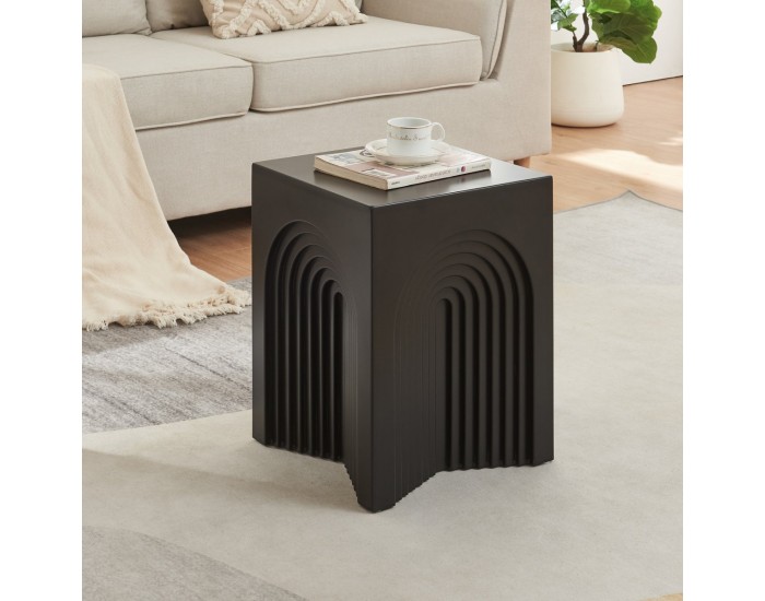 Помощна маса Elverumn 45x35x35 см черна, мат []