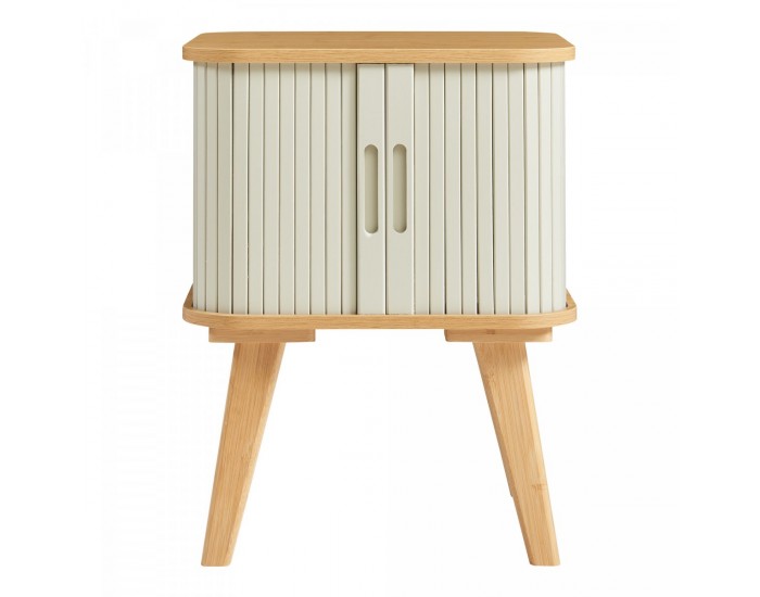 Помощна маса Tysvær 59x45x45 см бамбук/кремаво бяло []