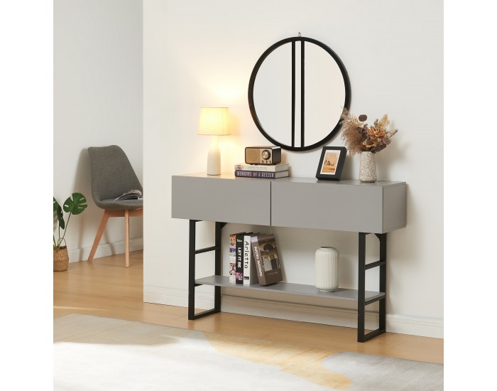 Конзолна маса Varberg 75x120x30 см светло сива []