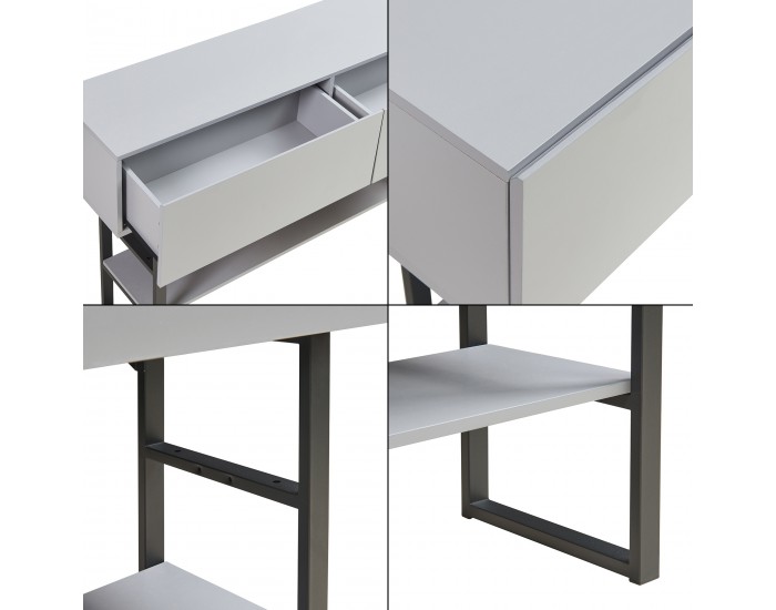 Конзолна маса Varberg 75x120x30 см светло сива []