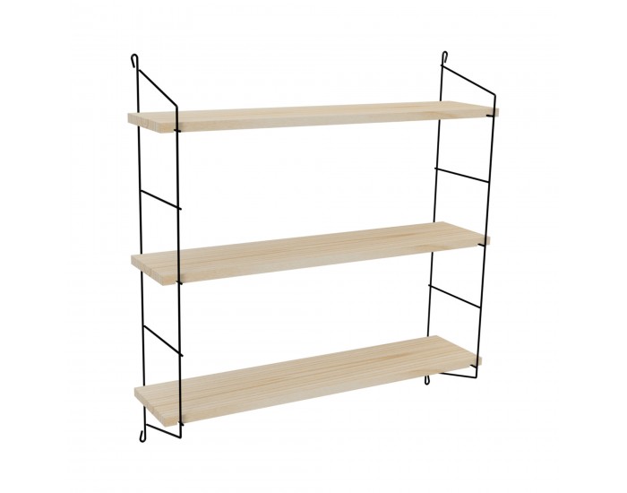 Стенен рафт Myrskylä 59x60x14 cm черен []