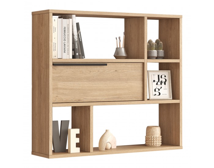 Стенен рафт Vesanto 90x22x81 см дъб вид []