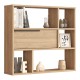 Стенен рафт Vesanto 90x22x81 см дъб вид []