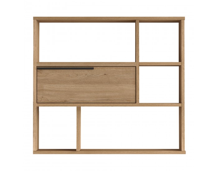 Стенен рафт Vesanto 90x22x81 см дъб вид []