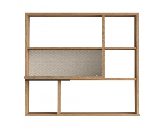 Стенен рафт Vesanto 90x22x81 см дъб вид []