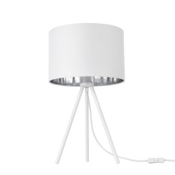 Настолна лампа Metz с абажур E14 Max. 40W бяло Настолна лампа Metz с абажур E14 Max. 40W бяло - Осветителни тела