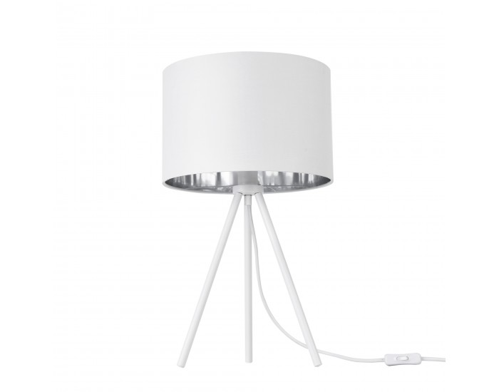Настолна лампа Metz с абажур E14 Max. 40W бяло Настолна лампа Metz с абажур E14 Max. 40W бяло