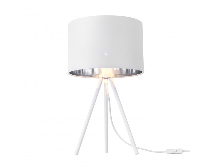 Настолна лампа Metz с абажур E14 Max. 40W бяло Настолна лампа Metz с абажур E14 Max. 40W бяло