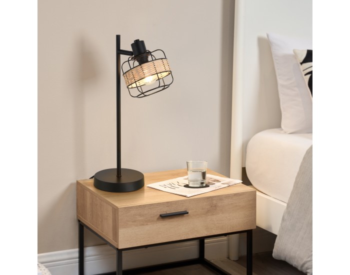 Настолна лампа Shields Black / Beige []