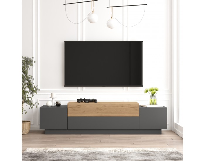 ТВ маса Firås 160x38x39 см дъб/антрацит []