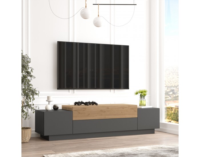 ТВ маса Firås 160x38x39 см дъб/антрацит []